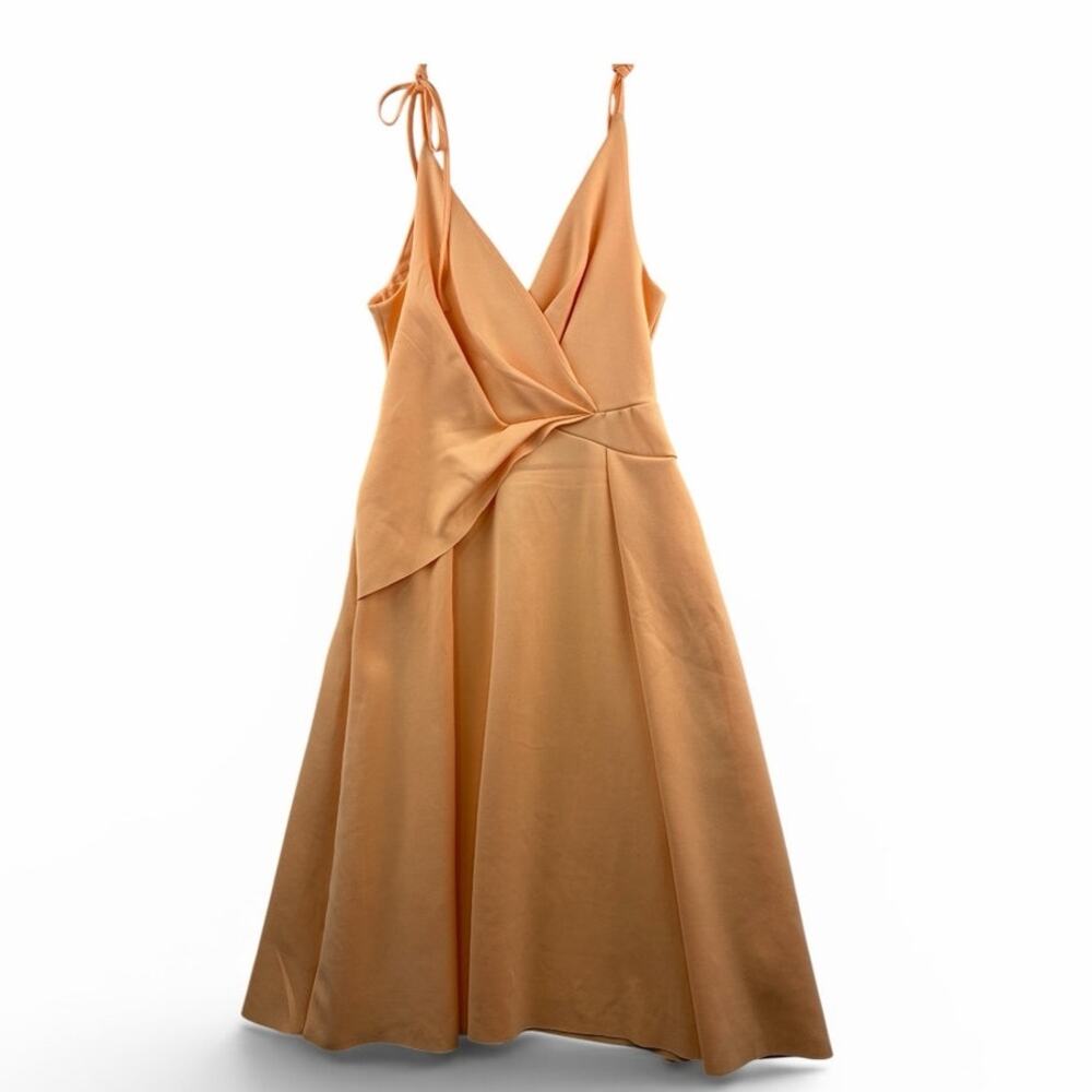 ASOS Design Tie Strap Formal Midi Dress - Apricot - Size 8 - Picture 4 of 9